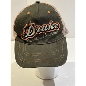Drake Waterfowl Systems Hunting Adjustable Trucker Ball Cap Hat Mesh Distressed